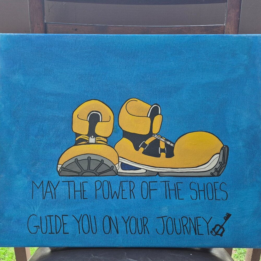 Painting of Sora's Shoes from Kingdom Hearts